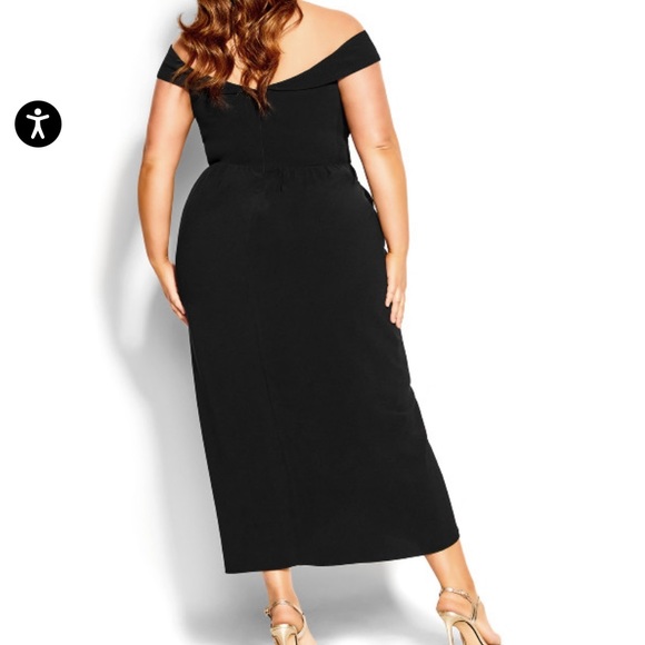 City chic ripple love cocktail dress black 18 cold shoulder - Picture 3 of 5